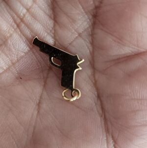 14 Kt Yellow Gold Gun Charm